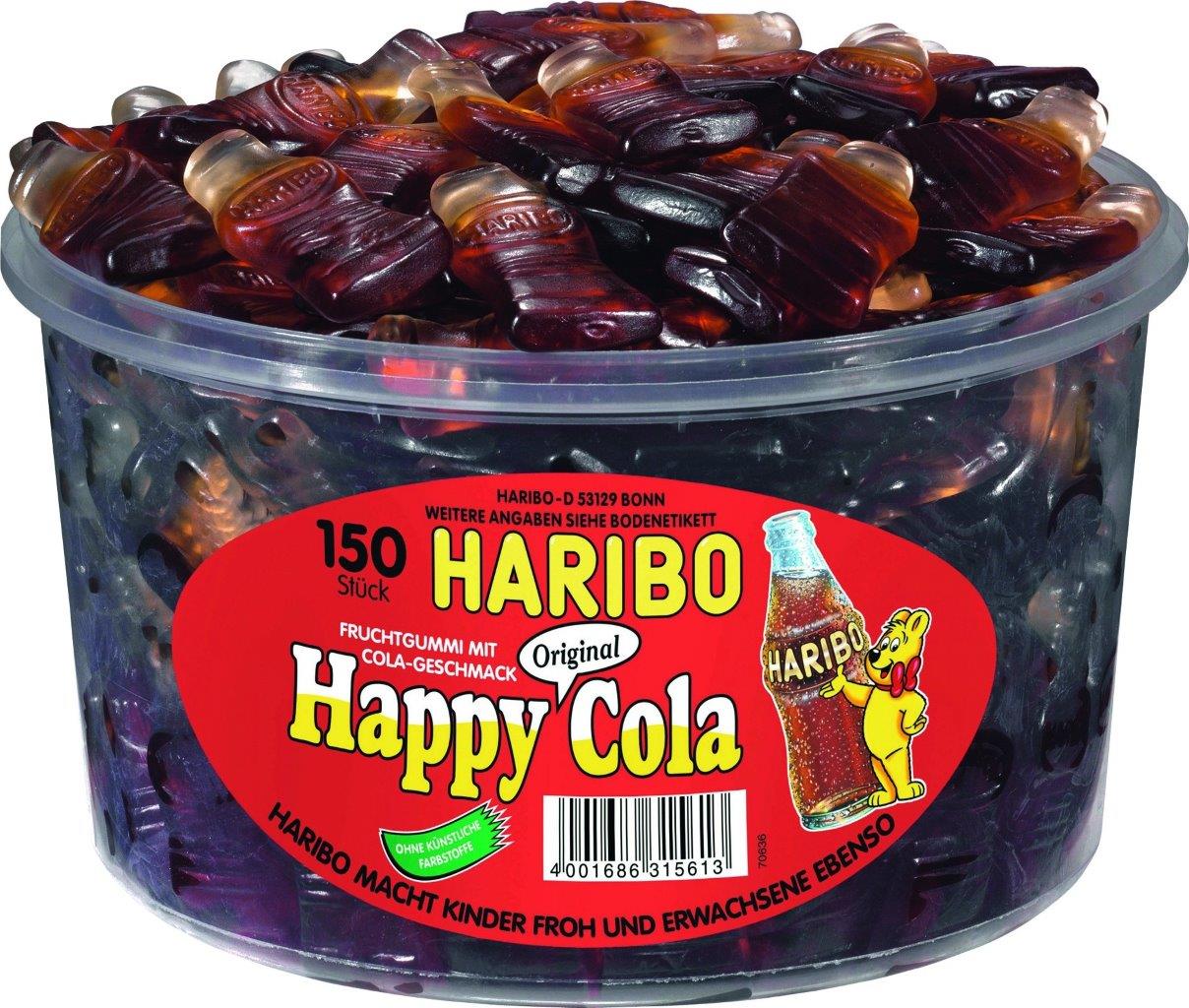 Haribo Happy Colaflasche 150er Dose