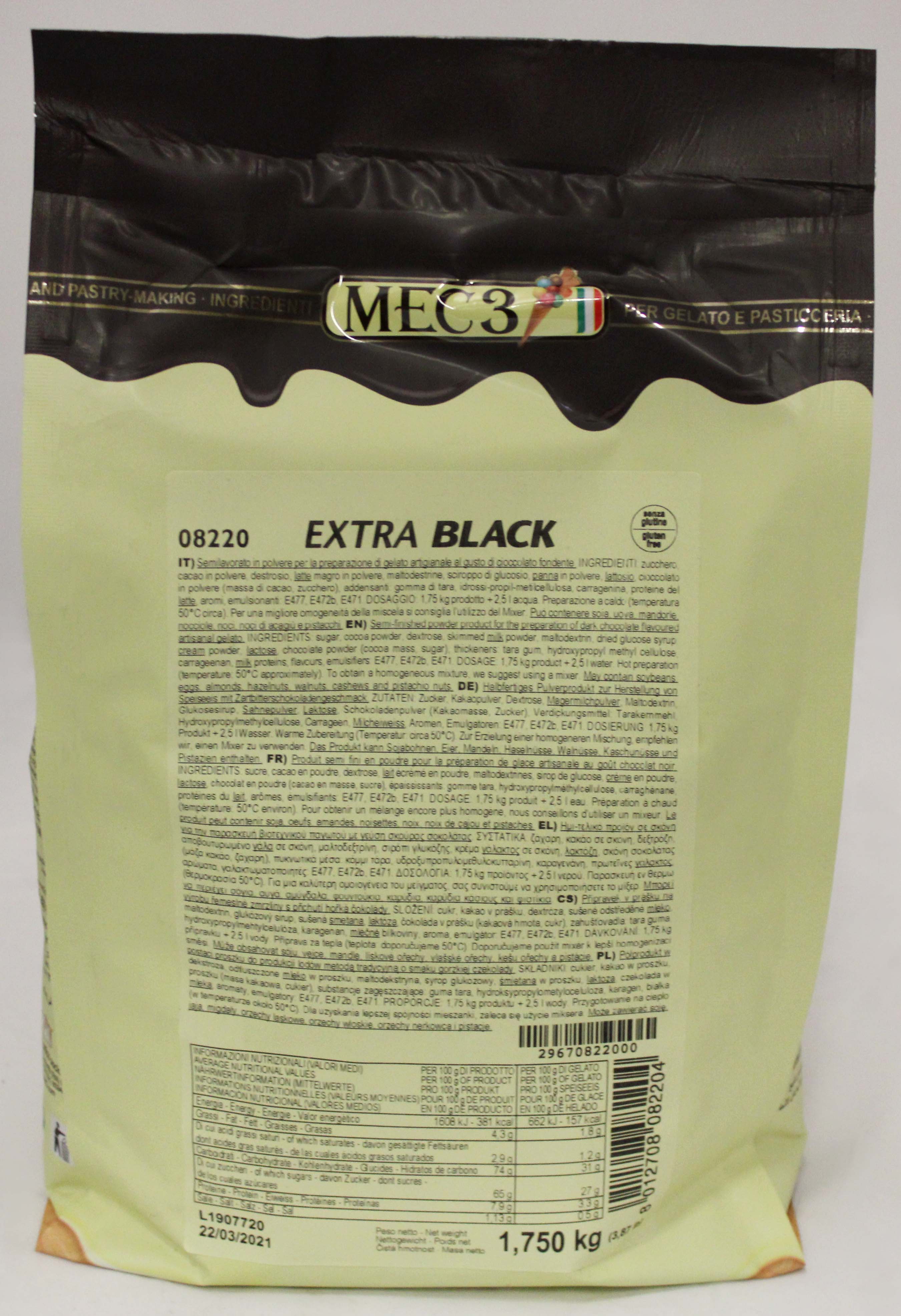 Mec3 Extra Black Eispulver 1,75kg