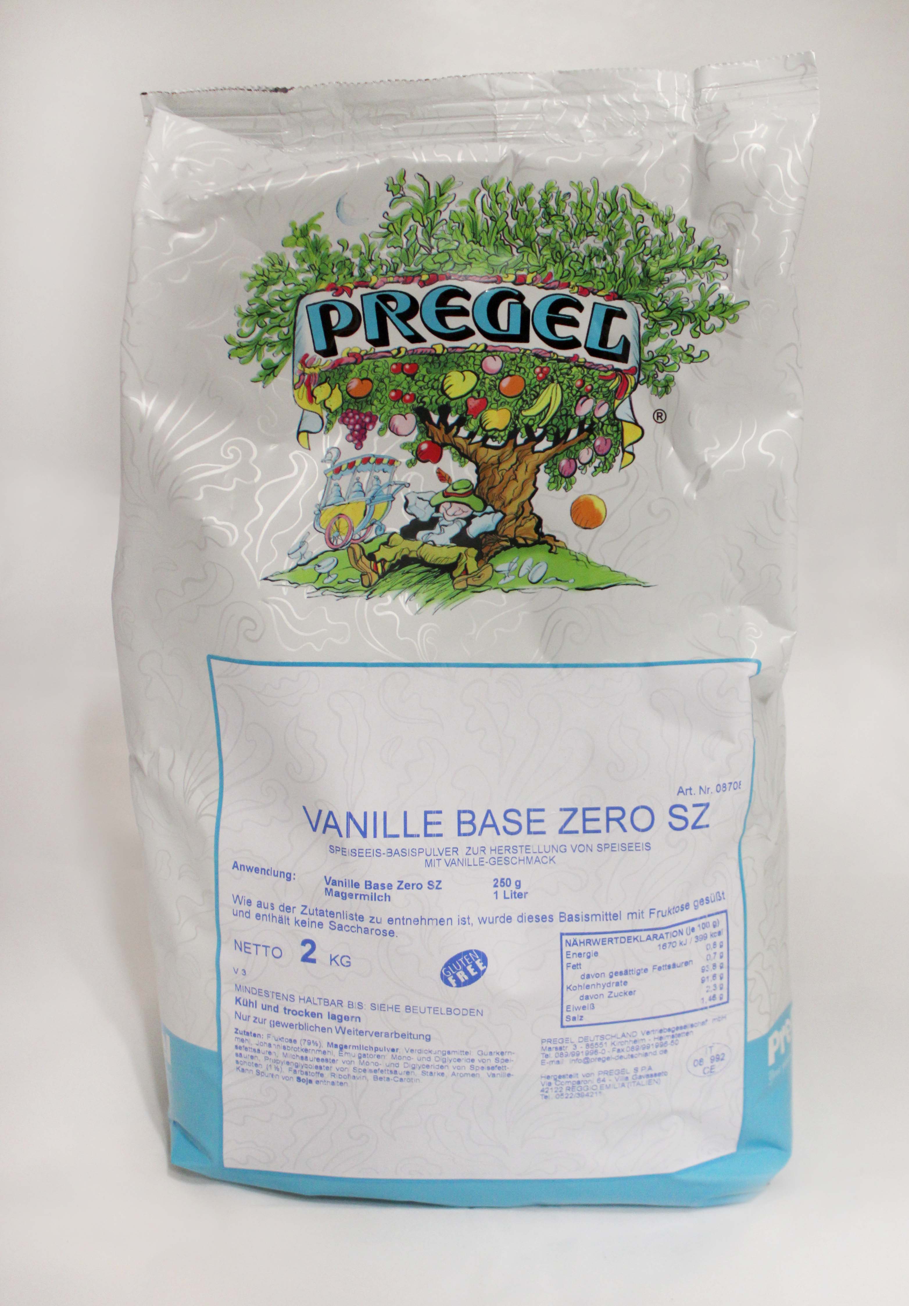 Pregel Vanille Base Zero 2kg Beutel 08708