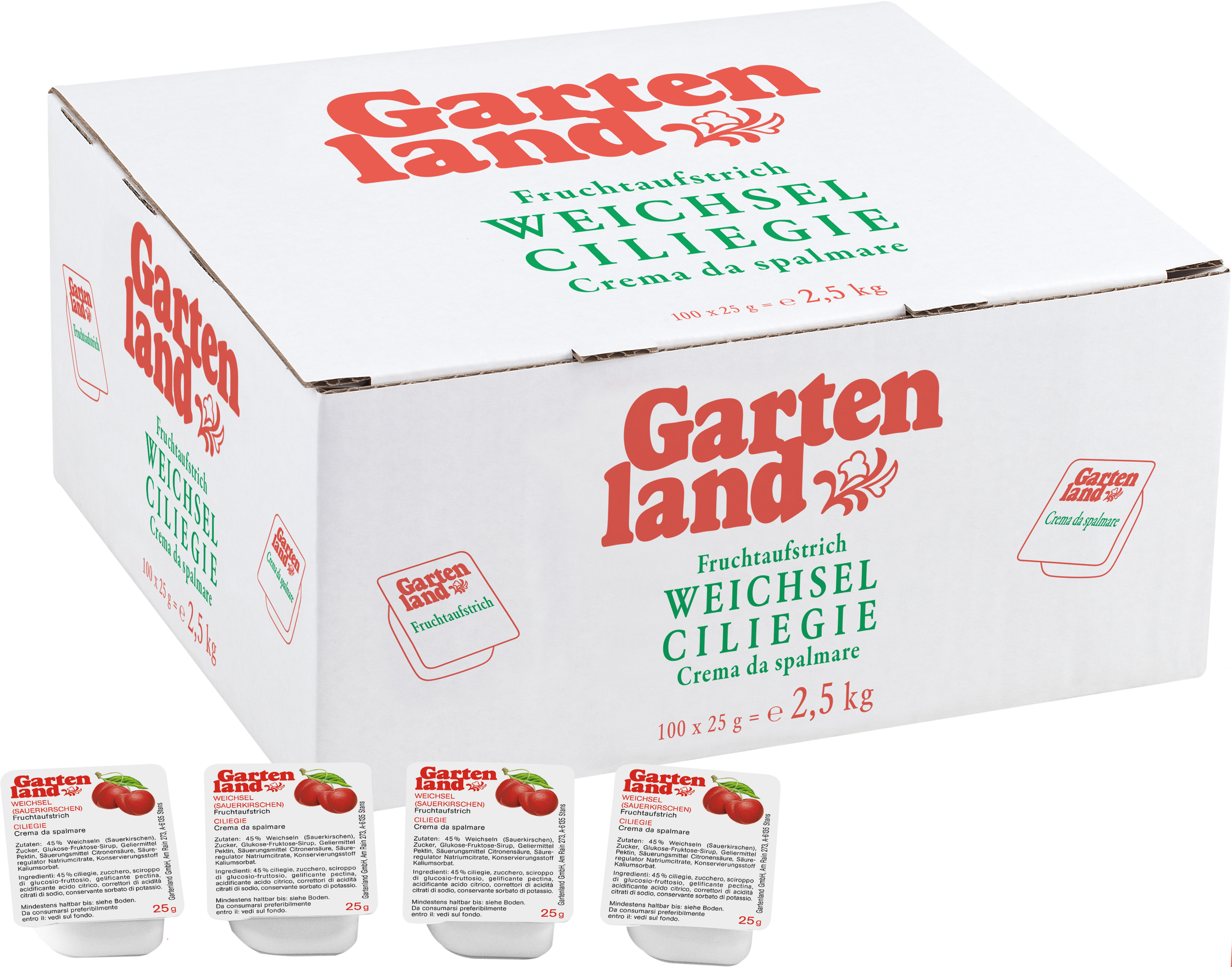 Gartenland Sauerkirsche (Weichsel) Portionen 100x25Gramm