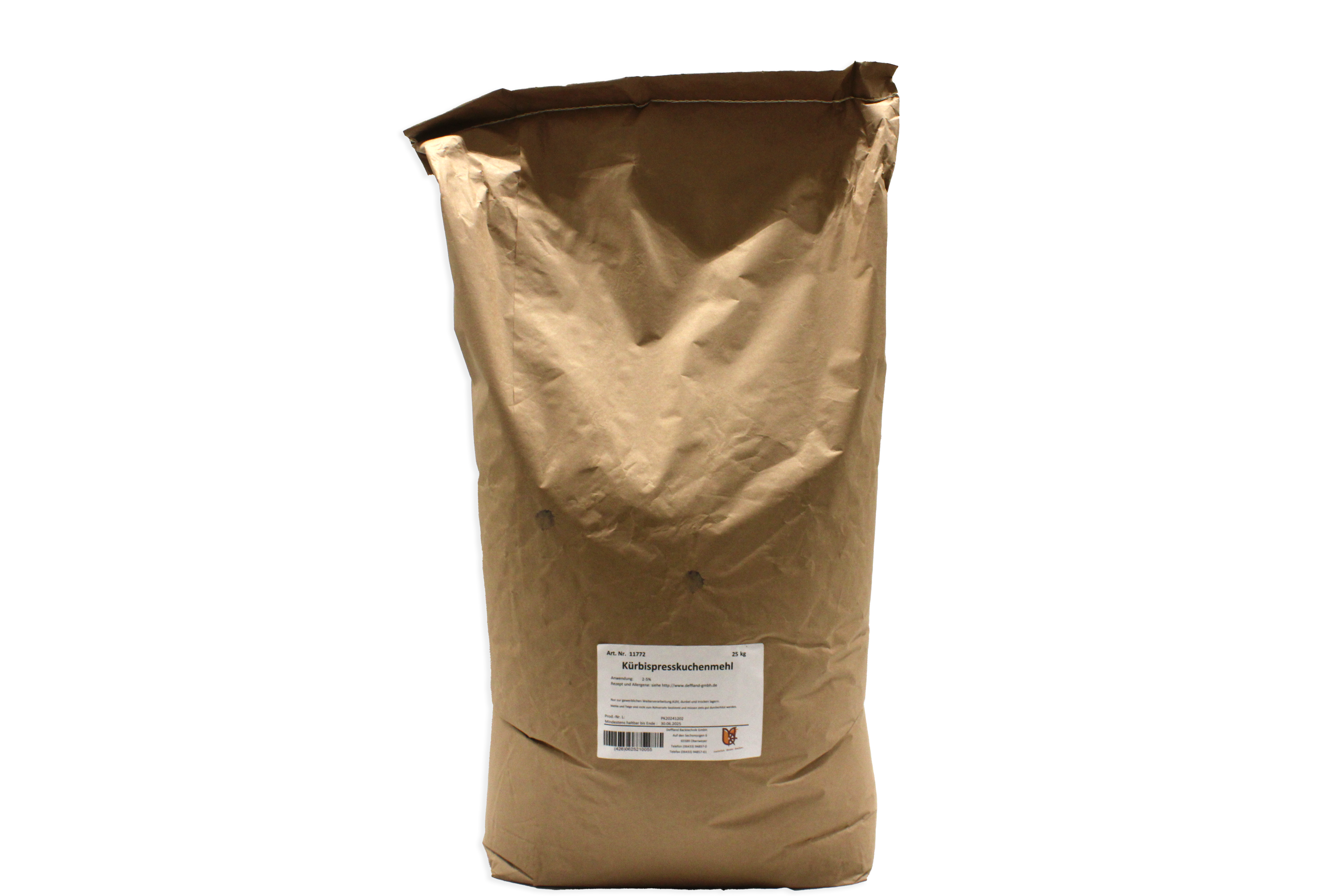 Deffland Kürbis Presskuchenmehl 25kg