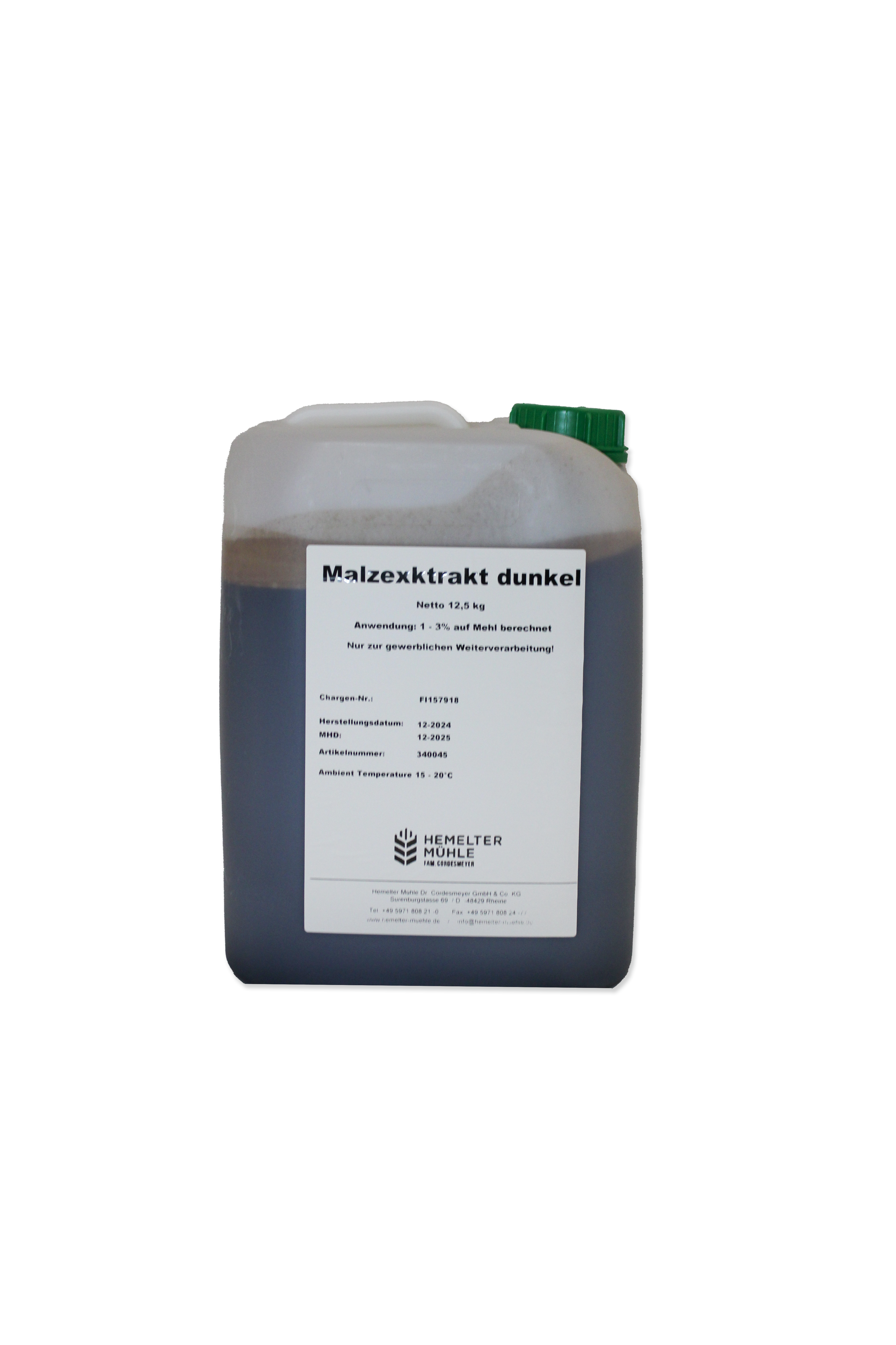 Hemelter Mühle Maxiback Malzextrakt Dunkel 12,5kg