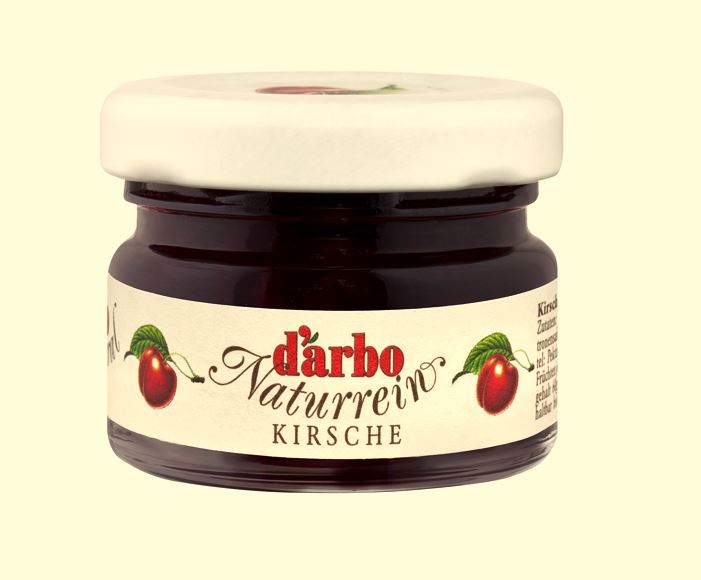 Darbo Kirsch Konfitüre Extra 60x28g Gläser | 33031 - Backring Nord